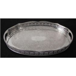 Kentshire Sheffield Silver Plated Serving Gallery Tray