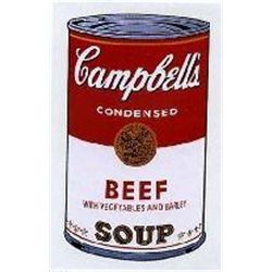 Warhol Print Sunday B Morning Campbell's Soup Can Beef