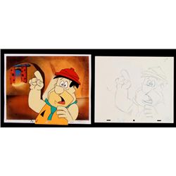 Original Hold On Cel Drawing Animation Flintstones Fred