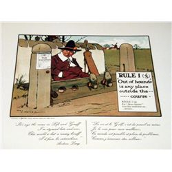 Perrier Golf Rule 1 Lithograph Print