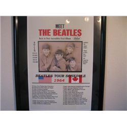 Meet The Beatles USA/Canada 1964 Tour Schedule