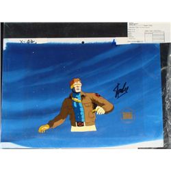 Animation Original Stan Lee Background Signed Cel X-MEN