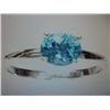 Image 1 : Natural 1.25 ctw Blue Topaz silver ring.