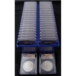 40 1976, 1976-D Eisenhower Dollars Roll Set PCGS MS65