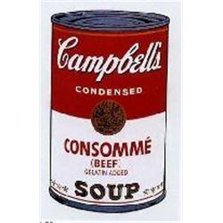 Warhol Print Sunday Campbell's Soup Can Consomme (Beef)