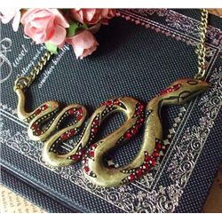 Classic Style Bronze Serpent Necklace