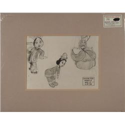 Pinocchio Disney Orig Production Photostat Model Drawn