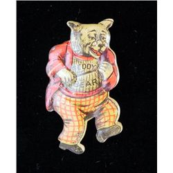 Teddy Bear Bread Antique Tin Litho Advertising Badge