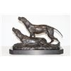 Image 1 : Regal Bronze Sculpture Hunting Dogs