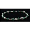 Image 2 : 308.5CTW 18" GREEN FRESHWATER PEARL WITH CORAL NECKLACE