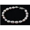 Image 1 : 81.12CTW 9" LAVENDER FRESHWATER PEARL BRACELET METAL LO