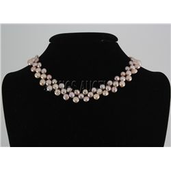215.93CTW 12" LAVENDER SIOPAO NECKLACE METAL LOCK PHILI