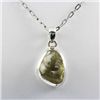 Image 1 : 32.ctw Prehnite Silver Pendant