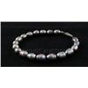 Image 1 : 82.07CTW 9" BLACK FRESHWATER PEARL BRACELET METAL LOCK