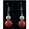 Image 1 : 34.47CTW SUNSET ORANGE FRESHWATER PEARL WITH CORAL EARR
