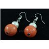 Image 2 : 34.47CTW SUNSET ORANGE FRESHWATER PEARL WITH CORAL EARR
