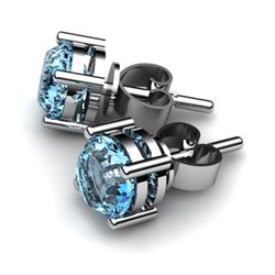 Topaz 2.00ctw Earring 14kt White Gold