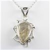 Image 1 : Natural Golden Rutile Quartz Sterling Silver Pendant