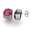 Image 2 : Ruby 6.30ctw Earring 14kt White Gold