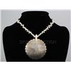 Image 1 : 162CTW 18" WHITE FRESHWATER CAPIZ PENDANT/MOTHER OF PEA