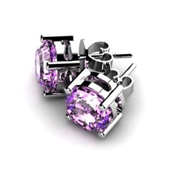 Amethyst 2.60ctw Earring 14kt White Gold