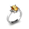 Image 1 : Citrine 1.75 ctw Diamond Ring 14kt White Gold