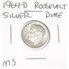 Image 1 : 1964-D ROOSEVELT SILVER DIME *RARE MS HIGH GRADE*!!