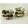 Image 1 : A pair of Doulton Lambeth salts with shell...