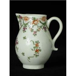 A Lowestoft porcelain sparrow beak jug, wi...