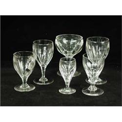 A matched part suite of table glassware, p...