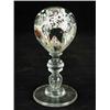 Image 1 : A glass paperweight on baluster stemmed st...