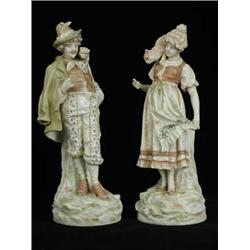 A pair of Rudolstadt figures of a gentlema...