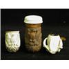 Image 1 : Three meerschaum pipes, two with carved sp...