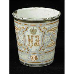 A Russian enamelled and print decorated co...