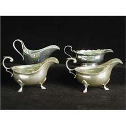A pair of silver sauceboats, Sheffield, 19...