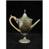 A George III silver urn shaped coffee pot,...