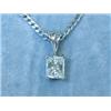 An 18ct white gold radiant cut diamond pen...