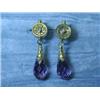 A pair of 9ct gold screw earrings, each se...