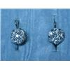 A pair of yellow metal diamond cluster ear...