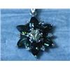 An 18ct white gold mounted pear shape gree...