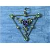 A 9ct gold Art Nouveau pendant set with an...