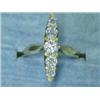 A yellow gold diamond marquise ring (total...
