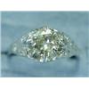 A white metal (tests 18ct) diamond solitai...