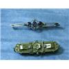 Two bar brooches, one 15ct gold Victorian ...