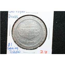 1981 The Beautiful Dunes Hotel & Country Club Las Vegas NV $1 Gaming Token