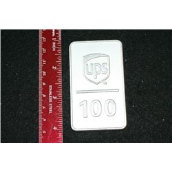 2007 UPS Ingot Celebrating 100 Yrs of Service; Pressed from Metal from Airframe of First Aircraft in