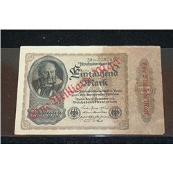 1922 German Eine Milliarde Mark Foreign Bank Note