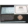 Image 2 : 1986-S US Nation of Immigrant Commerative Half Dollar W/Postal Stamp Commerating 100th Anniversary o
