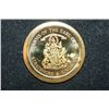 Image 2 : Glamis Castle Medallion; 22C Gold Plated; The Tower Mint