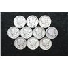 Image 1 : Mercury Dime; Various Dates & Conditions; Lot of 10